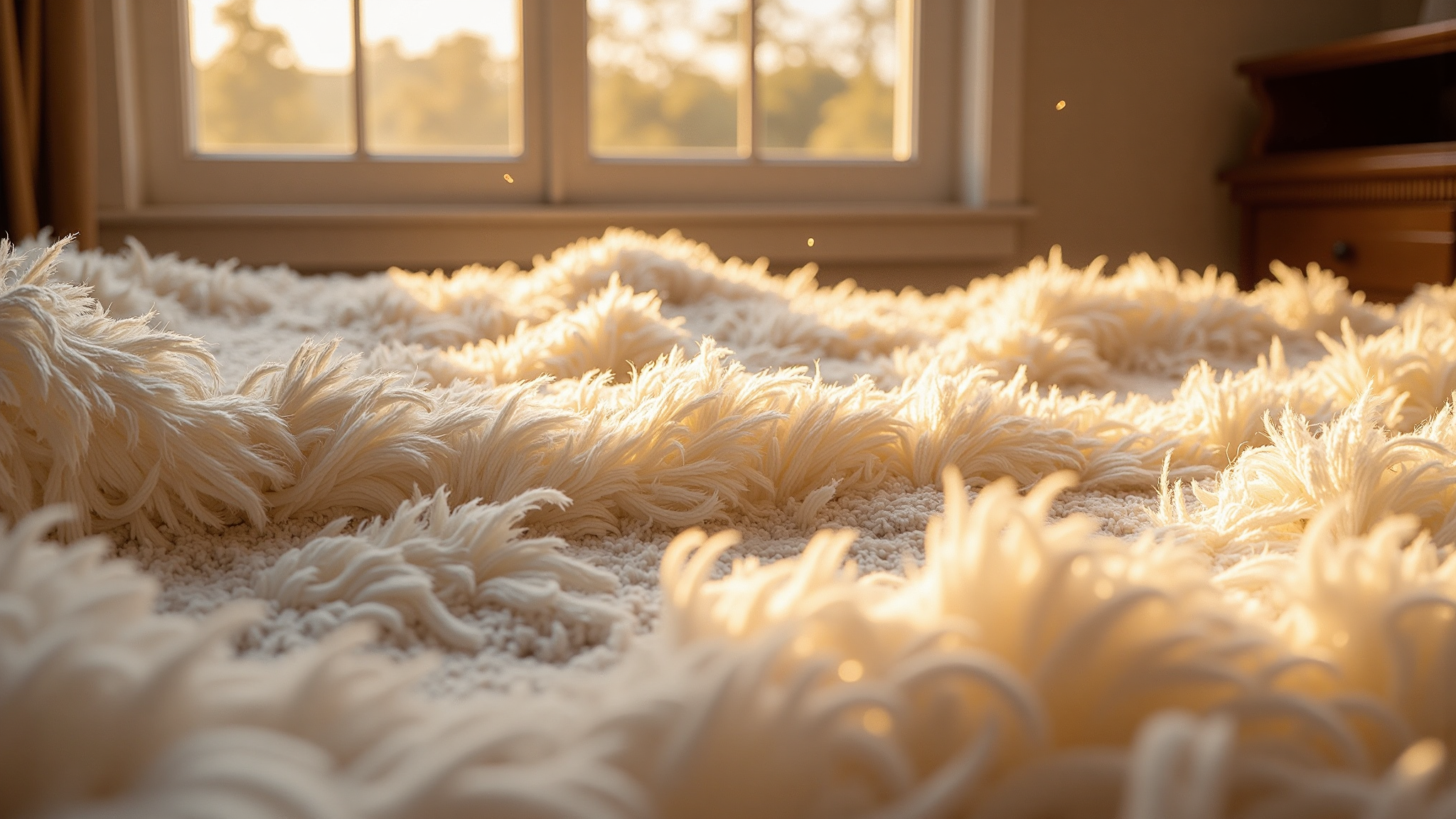 Tight-Pile Wool Rug in Stone