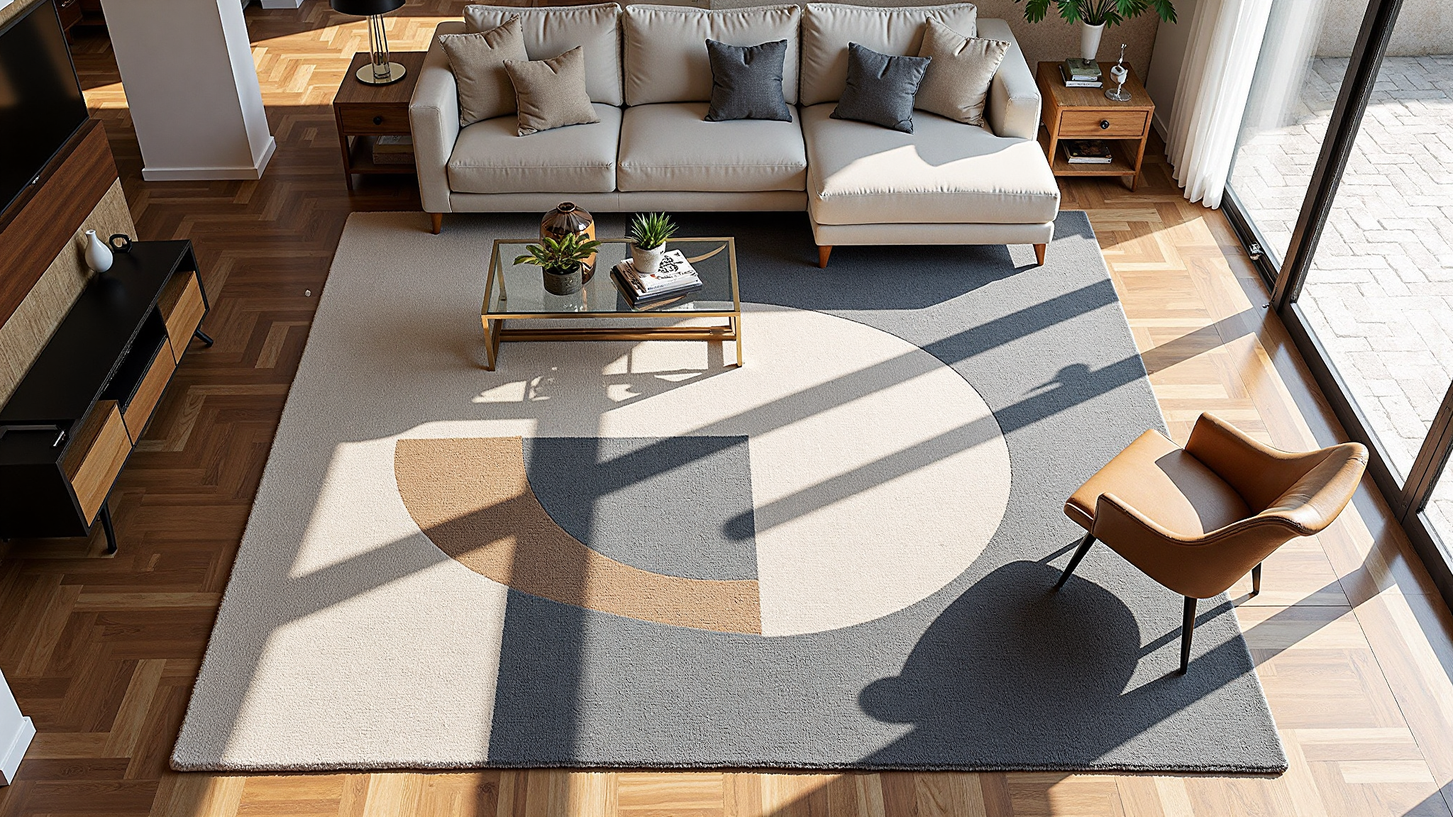 Tapered Diamond Wool Rug